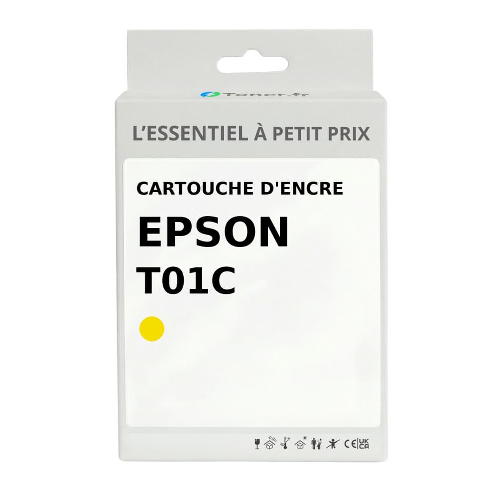 Cartouche d'encre compatible Epson T01C Jaune