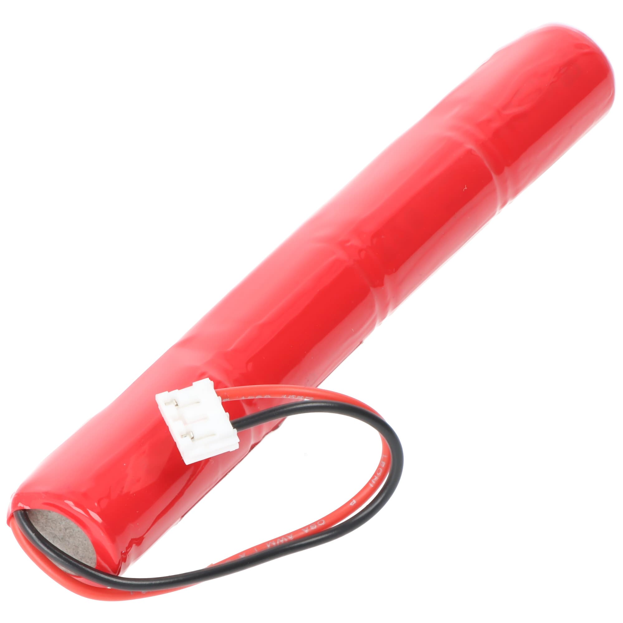 Batterie pour éclairage de secours NiMH 4,8V 750mAh, format 2/3AA, avec câble et fiche JST EHR-03, dimensions 115mm x 14mm