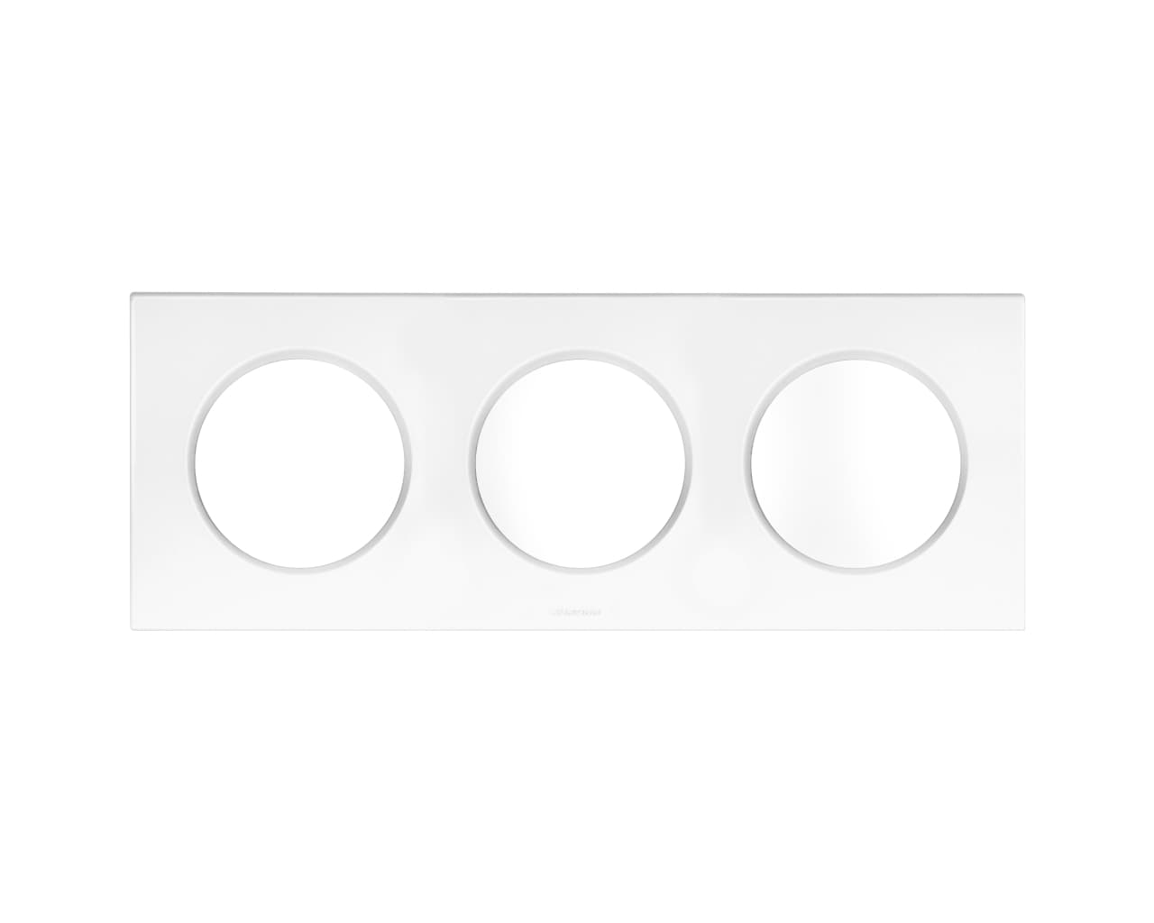 Plaque de finition triple Blanc Eur'Ohm Square